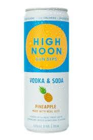 High Noon Sun Sips - Pineapple Vodka and Soda (4 pack cans) (4 pack cans)